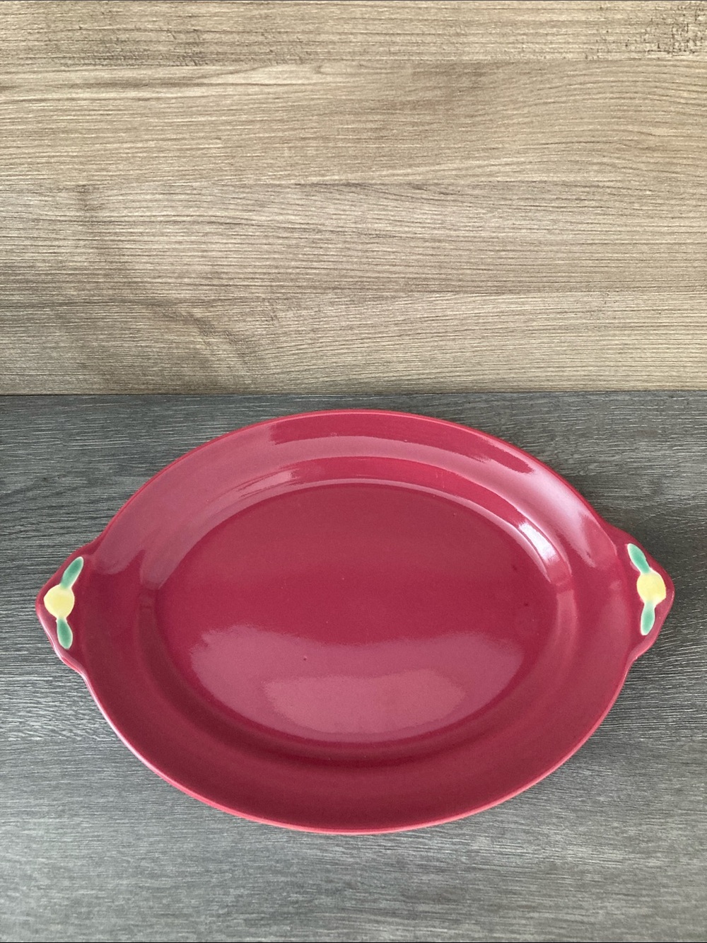 Vintage Rare Coors Pottery Rosebud Serving Platter